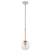 Стеклянный подвесной светильник Marmore 2671-1P прозрачный форма шар Favourite