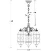 Стеклянный уличный светильник подвесной SORENTO 92670/3 Bl прозрачный Oasis Light