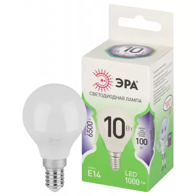 Лампочка светодиодная  LED P45-10W-865-E14 GL ЭРА