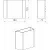 Стеклянный настенный светильник уличный Dwell NC-023504-SB прозрачный
