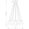 Стеклянный подвесной светильник Fiesta FR5231PL-13CH белый форма шар Freya
