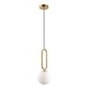 Стеклянный подвесной светильник  LSP-8588 форма шар белый Lussole