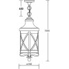 Стеклянный уличный светильник подвесной LUCERNA 84805 Bl цилиндр прозрачный Oasis Light