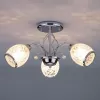 Стеклянная потолочная люстра 30026 30026/3 хром белая Eurosvet