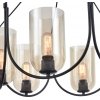 Стеклянная подвесная люстра Fiamma VL5812P06 цвет янтарь Vele Luce