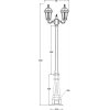 Стеклянный наземный фонарь ROMA S 95209SA 015S 029 Bl прозрачный Oasis Light