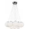 Стеклянный подвесной светильник Fiesta FR5231PL-13CH белый форма шар Freya
