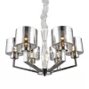 Стеклянная подвесная люстра Lizzano OML-88903-06 цилиндр серая Omnilux Стеклянная подвесная люстра Lizzano OML-88903-06 цилиндр серая Omnilux