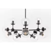 Стеклянная потолочная люстра Zodiak LDP 160-12 BK+PR форма шар прозрачная Lumina Deco