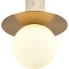 Стеклянный подвесной светильник Earthy SL1194.303.01 белый форма шар ST Luce