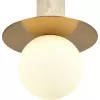 Стеклянный подвесной светильник Earthy SL1194.303.01 белый форма шар ST Luce