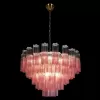 Стеклянная подвесная люстра Murano 10580/800 Clear pink прозрачная Loft It