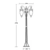 Стеклянный наземный фонарь VERONA 86208B R прозрачный Oasis Light