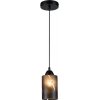 Стеклянный подвесной светильник Storm 10179/1S цилиндр черный Escada