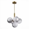 Стеклянная потолочная люстра Aveiro SLE1096-203-05 форма шар белая Evoluce