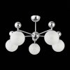 Стеклянная потолочная люстра Pechio SLE106102-05 форма шар белая Evoluce