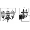 Стеклянный настенный фонарь уличный ROMA S 95201S 3 15L Bl прозрачный Oasis Light Стеклянный настенный фонарь уличный ROMA S 95201S 3 15L Bl прозрачный Oasis Light