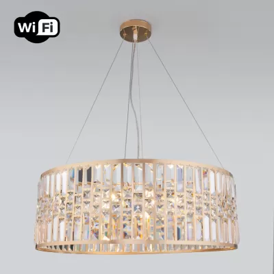 Подвесная люстра Lory 10125/8 золото/прозрачный хрусталь Strotskis Smart (10116/8) Eurosvet