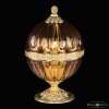 Хрустальный интерьерная настольная лампа 5680 5680L/17 G Amber/M-1H форма шар цвет янтарь Bohemia