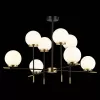 Стеклянная потолочная люстра Limano SL1203.412.08 форма шар белая ST Luce