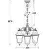 Стеклянный уличный светильник подвесной QUADRO L 79970L/3 Bl прозрачный Oasis Light