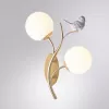 Стеклянное бра Camomilla A9712AP-2SG белое форма шар Artelamp