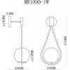 Стеклянное бра Florenz MR1090-1W белое