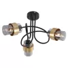 Стеклянная потолочная люстра Hurricane 1139/3P Black/Gold цвет золото цилиндр Escada