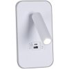 Настенный светильник  86204-9.2-001KT LED12W+USB WT цилиндр белый