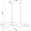 Стеклянный подвесной светильник Sepia FR5391PL-04CFL форма шар белый Freya