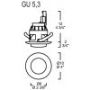 Стеклянный точечный светильник SD 0301305063407 прозрачный цилиндр Leucos