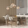 Стеклянный подвесной светильник Estera 4549 Estera Gold форма шар цвет янтарь TK Lighting