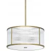 Стеклянная потолочная люстра KR1218 KR1218P-6 brass прозрачная DeLight Collection