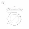Стеклянный точечный светильник DL EDGE 020107 белый Arlight