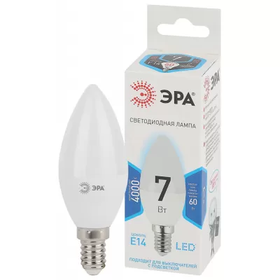 Лампочка светодиодная  LED B35-7W-840-E14 ЭРА