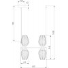 Стеклянный подвесной светильник Alva 30183/4 латунь белый Eurosvet