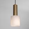 Подвесной светильник Marba 304055 алебастр / латунь цилиндр белый Eurosvet