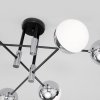 Стеклянная потолочная люстра Nuvola 70129/6 хром форма шар белая Eurosvet