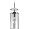 Стеклянный подвесной светильник Avolto 10191/3S Chrome цилиндр прозрачный Escada