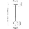 Стеклянный подвесной светильник Lumi F07A1701 белый форма шар Fabbian
