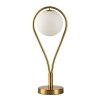 Стеклянный интерьерная настольная лампа  LSP-0612 форма шар белый Lussole