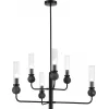 Стеклянная потолочная люстра Medea SL1244.403.06 цилиндр прозрачная ST Luce