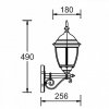 Стеклянный настенный фонарь уличный  91201S Gb прозрачный Oasis Light