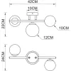 Стеклянная потолочная люстра Gemini A2243PL-3PB форма шар цвет янтарь Artelamp