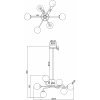 Стеклянная потолочная люстра Alexis FR5120PL-06G форма шар белая Freya