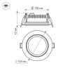 Стеклянный точечный светильник LT 016568 белый Arlight