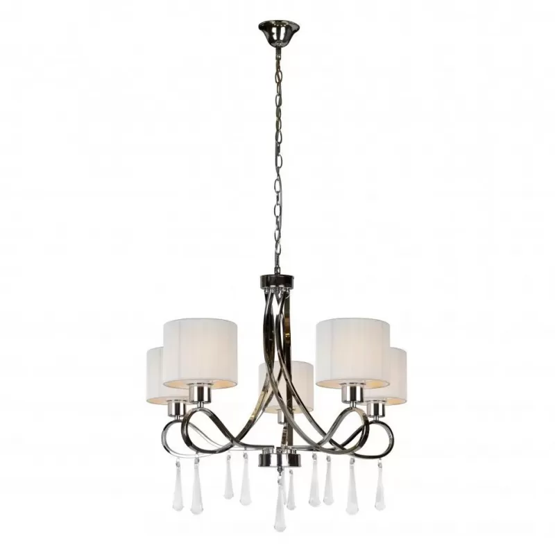 Подвесная люстра Bella RM1029/5CR цилиндр белая iLamp Подвесная люстра Bella RM1029/5CR цилиндр белая iLamp