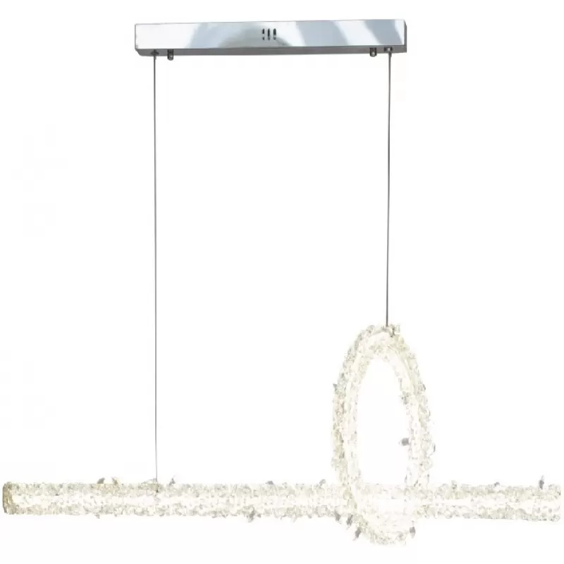 Подвесная люстра  OVALE CH D1000+300 прозрачная Подвесная люстра  OVALE CH D1000+300 прозрачная