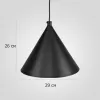 Подвесной светильник  Roundew01 конус черный ImperiumLoft