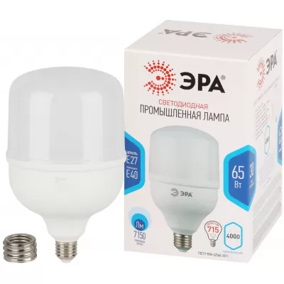 Лампочка светодиодная LED POWER T140-65W-4000-E27/E40 LED POWER T140-65W-4000-E27/E40 ЭРА Лампочка светодиодная LED POWER T140-65W-4000-E27/E40 LED POWER T140-65W-4000-E27/E40 ЭРА